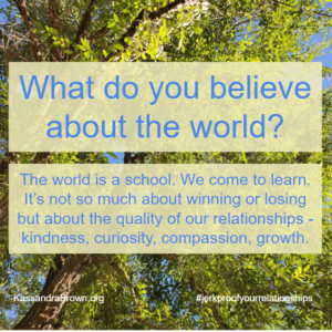 What you believe creates the world.